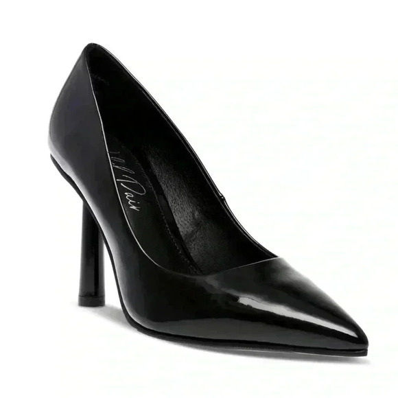 WILD PAIR Womens Black Taraa Pointed Toe Stiletto Slip On Pumps Shoes - Picture 9 of 10